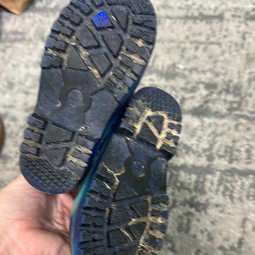 Kids Blue Camo Rain Boots